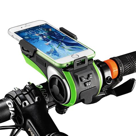 Rockbros Multifunction Bicycle Phone Holder Bike Light Bluetooth Audio