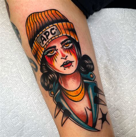 Traditional lady head done by @radnines in Philadelphia, PA. Traveling ...