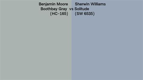 Benjamin Moore Boothbay Gray Hc 165 Vs Sherwin Williams Solitude Sw 6535 Side By Side Comparison