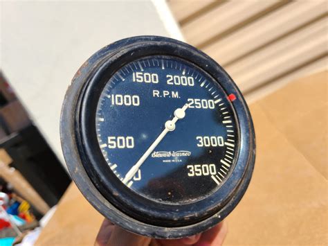 Nos Stewart Warner K Rpm Greenline Tachometer Gauge With Box The H A