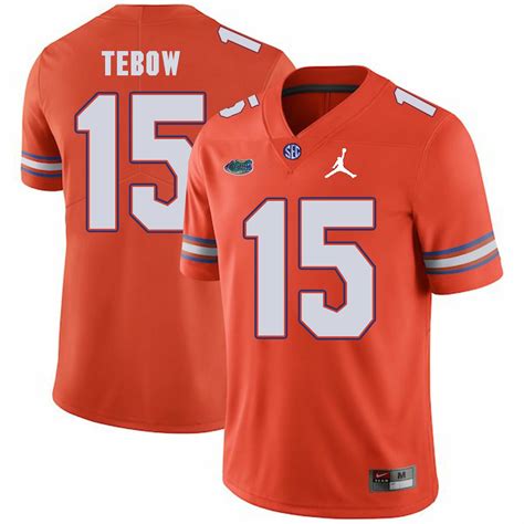 Florida Gators 15 Tim Tebow College Football Jersey Orange Logo Patch