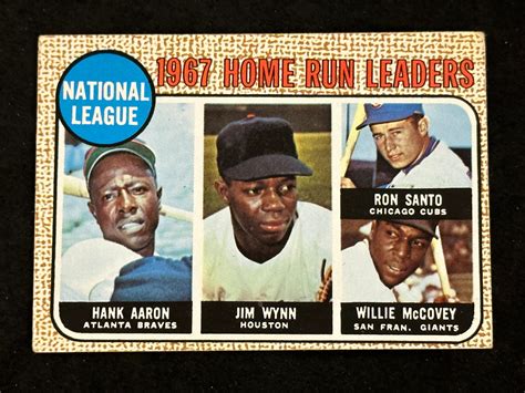 Lot 1968 Topps NL Home Run Leaders Hank Aaron Willie McCovey