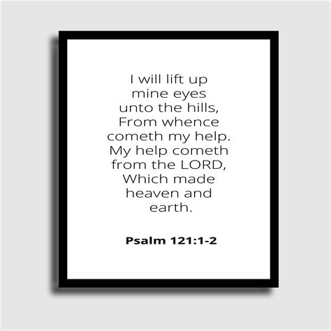 Psalm 1211 2 Kjv Bible Verse Of The Day Bible Verses About Etsy