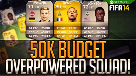 K Budget Overpowered Squad Builder Fifa Ultimate Team Youtube