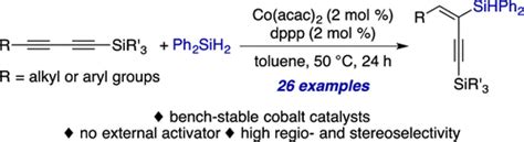 Cobalt Catalyzed Regio And Stereoselective Hydrosilylation Of 13