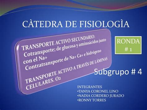 Transporte Activo Secundario Ppt