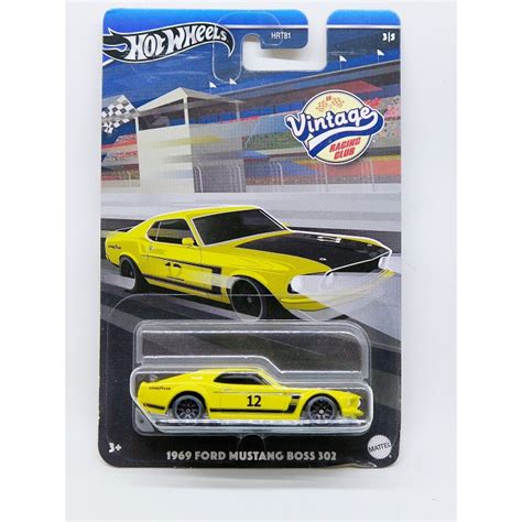Jual Hot Wheels 1969 Ford Mustang Boss 302 Vintage Racing Club Yellow Shopee Indonesia