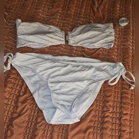 Mossimo Supply Co Swim Mossimo Large Top And Extra Large Bottom White Bikini Poshmark