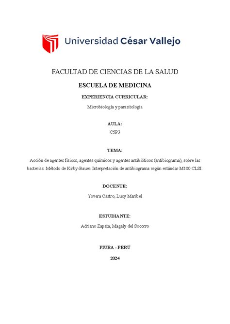 Informe 2 Guia Practica Facultad De Ciencias De La Salud Escuela De