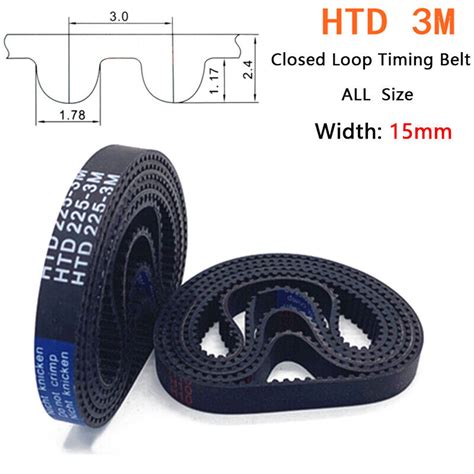 Htd Timing Belt M Mm Pitch Mm Wide Cnc Robotics Choose Size