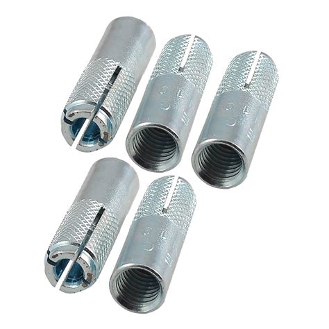 Uxcell 5 Pcs M10 Thread Metal Sleeve Anchors Tool Expanding Expansion Bolt