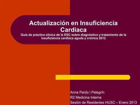 Actualización En Insuficiencia Cardíaca Ppt