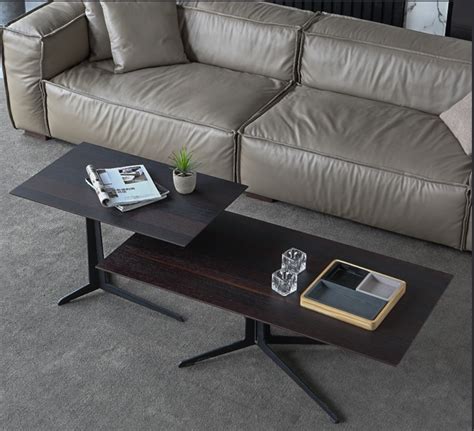 Metal Coffee Table with Veneer Top-T711 - China Best Quality Modern ...