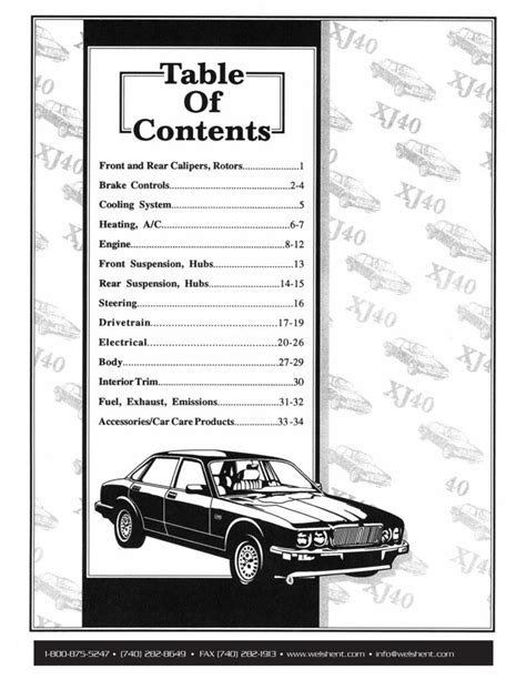 Xj40 Parts Catelogue By Welshpdf 546 Mb Data Sheets And Catalogues English En