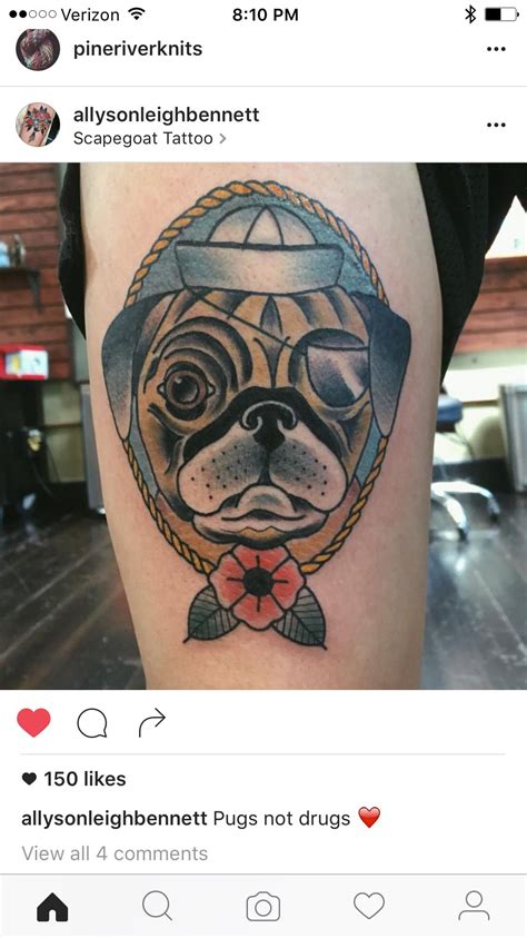 Pug tattoo | Pug tattoo, Tattoos, Geometric tattoo