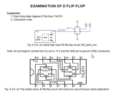 Solved Examination Of D Flip Flop Equipment 1 Dual Rising