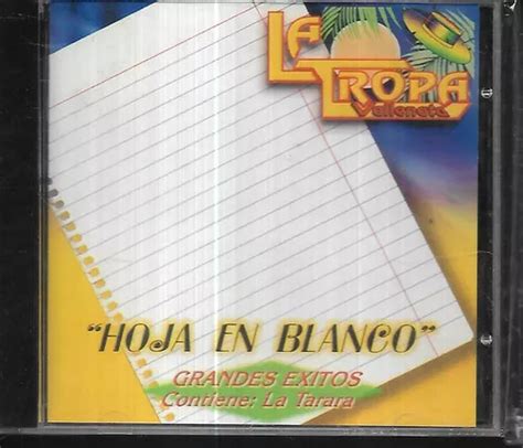 La Tropa Vallenata Album Hoja En Blanco Sello Disa Cd Nuev Cuotas Sin