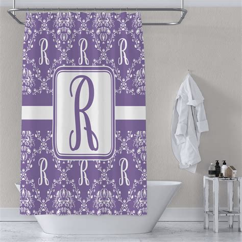 Initial Damask Shower Curtain Personalized Youcustomizeit