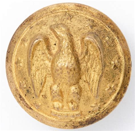 Original Confederate Staff Officer Button Clean Extra Rich Treble Gilt
