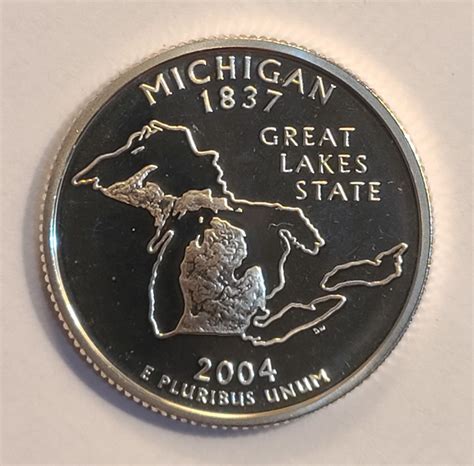 Statehood Quarter 2004-S Michigan SILVER Proof-65 (GEM) - For Sale, Buy