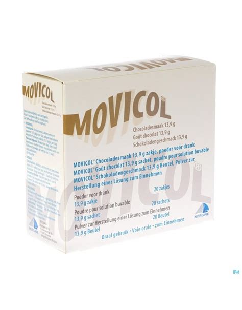 Movicol Goût Chocolat 20 Sachets 139g