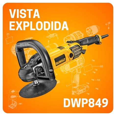 Vista explodida Peças lixadeira DWP849 Dewalt