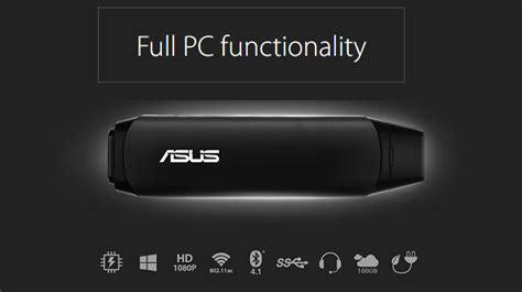 Asus VivoStick PC (TS10-B146D) Atom x5-Z8350 CPU | 2GB RAM | 32GB eMMC ...