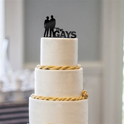 The Gays Cake Topper LGBT Cake Topper For Wedding Gay Cake Topper D Printed Cake Topper