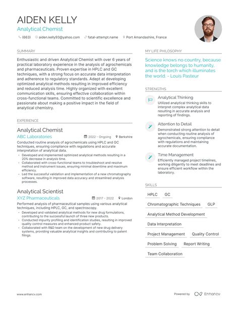 3 Successful Analytical Chemist Resume Examples And Writing Tips For 2024