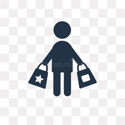 Consumer Vector Icon Isolated On Transparent Background Linear Stock