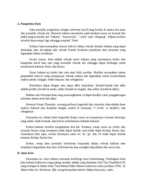 pengertian kata