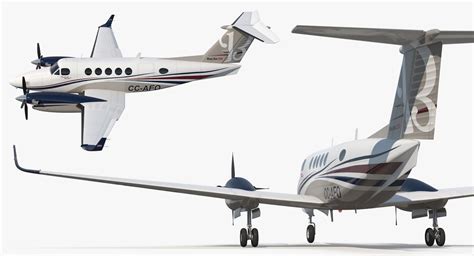 Avión De Utilidad Civil Beechcraft Super King Air 250ep Modelo 3d