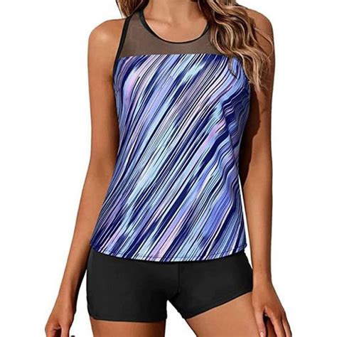 Maillot De Bain Femme Pièces Taille Haute Ventre Plat Sexy Push Up Rembourré Bikini Été Plage