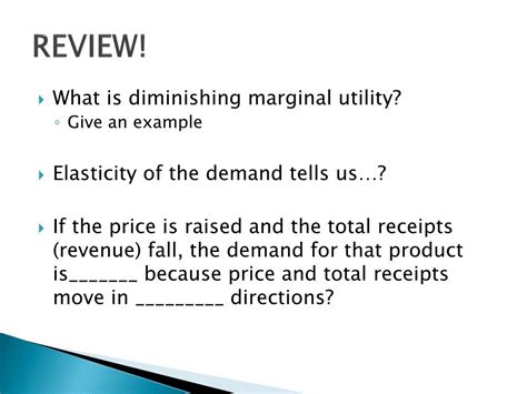 PPT Chapter 4 Section 2 Diminishing Marginal Utility PowerPoint