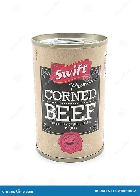 swift premium corned beef   manila philippines editorial stock