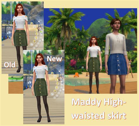 Sims 4 Maxis Match Cc — Maddy High Waisted Skirt