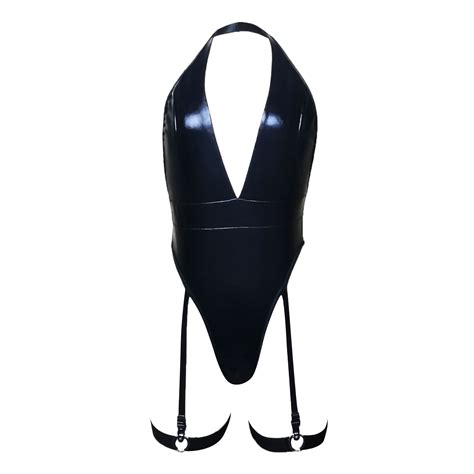 Kcodviy Lingerie For Women Pc Leather Teddy Bodysuit Lingerie Cutout
