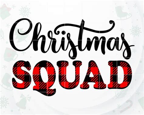 Christmas Squad Svg Buffalo Plaid Svg Winter Holiday Svg Etsy