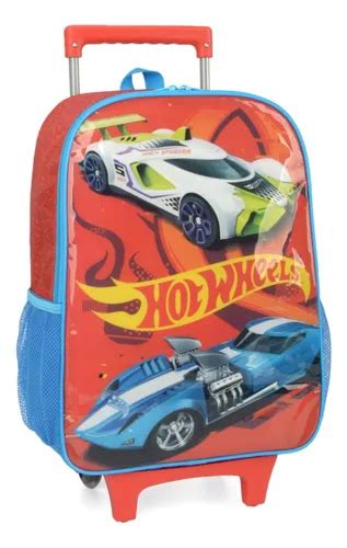 Mochila De Rodinhas Hot Wheels Vermelha Luxcel Parcelamento Sem Juros