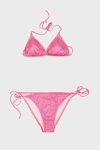 Slipstop Rubin Kolay Kuruyan Uv Korumalı Desenli Bayan Bikini SM22140013 FUŞYA Exxeselection