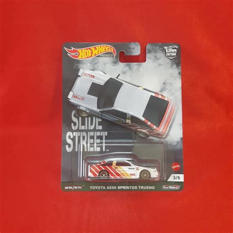 Hot Wheels Premium Toyota AE86 Sprinter Trueno Slide Street Car Culture Shopee Malaysia
