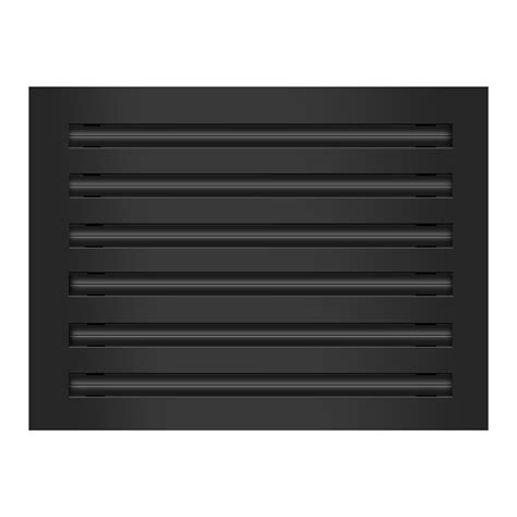 Texas Buildmart BUILDMART - 16x12 Black Modern AC Vent Cover - Standard
