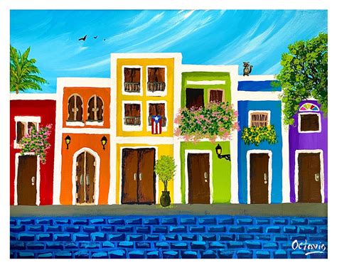 Casitas del Viejo San Juan Coloridos Edificios Históricos Etsy España