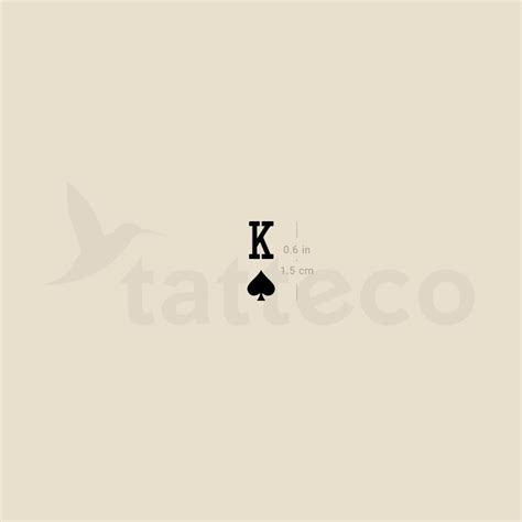 King Of Spades Temporary Tattoo - Set of 3 – Tatteco