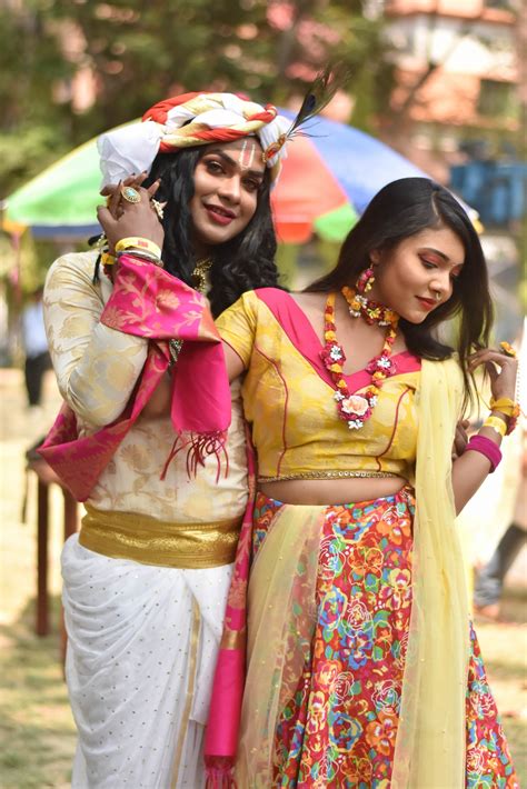 People In Radha Krishna Costume Pixahive