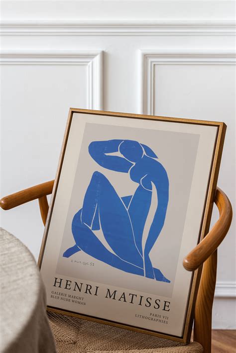 Henri Matisse Matisse Print Matisse Wall Art Home Decor Poster The Blue Nude Woman Print