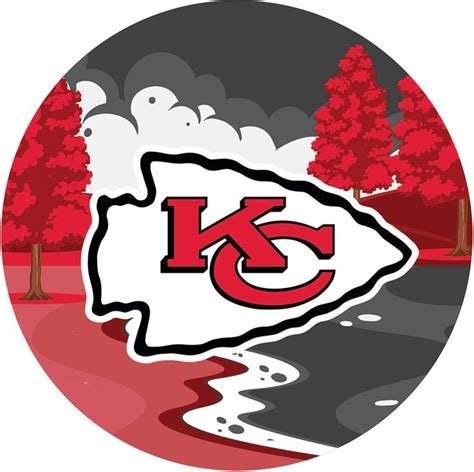 Kansas City Chiefs 12 Landscape Circle Sign Kansas City Chiefs Craft Kansas City Chiefs Logo