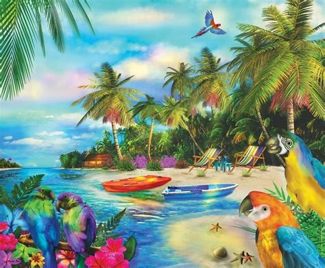 Пазл «Тропический берег» из 180 элементов | Собрать онлайн пазл №253345