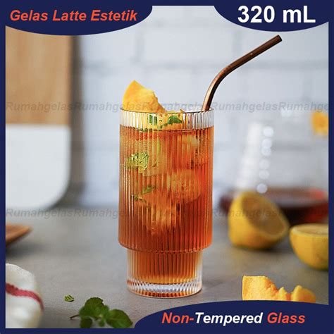 Jual Gelas Latte Estetik Ml Gelas Kaca Gelas Iced Tea Gelas Lemon