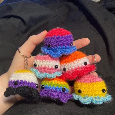 Lgbt Dinosaur Crochet Pride Crochet Crochet Pride Jellyfish Lgbt Gay Lesbian Bisexual Omnisexual